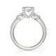Michael M Prong Princess Engagement Ring