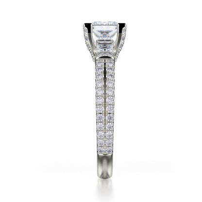 Michael M Prong Princess Engagement Ring