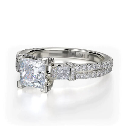 Michael M Prong Princess Engagement Ring
