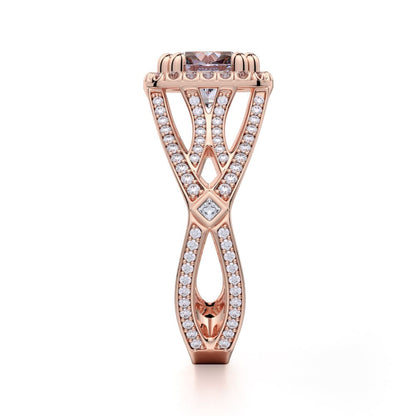 Michael M Prong Cushion Engagement Ring