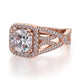 Michael M Prong Cushion Engagement Ring