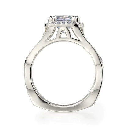 Michael M Prong Cushion Engagement Ring