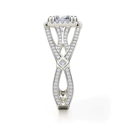 Michael M Prong Cushion Engagement Ring