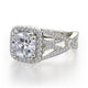 Michael M Prong Cushion Engagement Ring