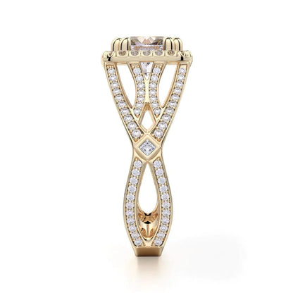 Michael M Prong Cushion Engagement Ring