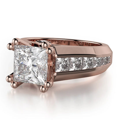 Michael M Channel Princess Engagement Ring