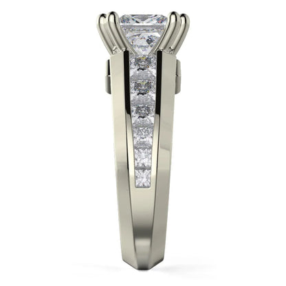 Michael M Channel Princess Engagement Ring