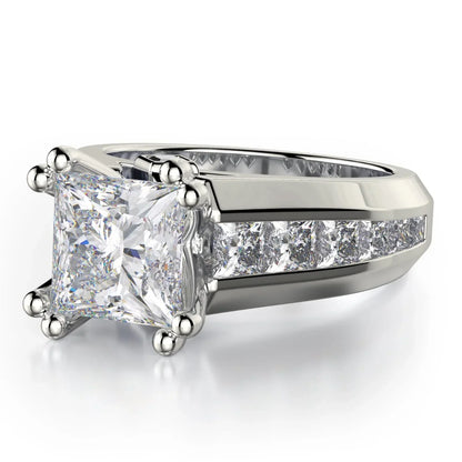 Michael M Channel Princess Engagement Ring