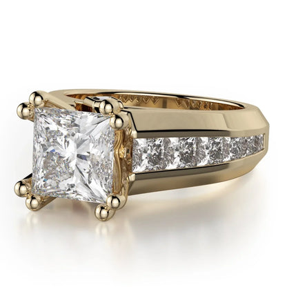Michael M Channel Princess Engagement Ring