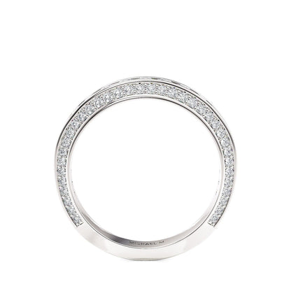 Michael M Channel / Pave Wedding Band