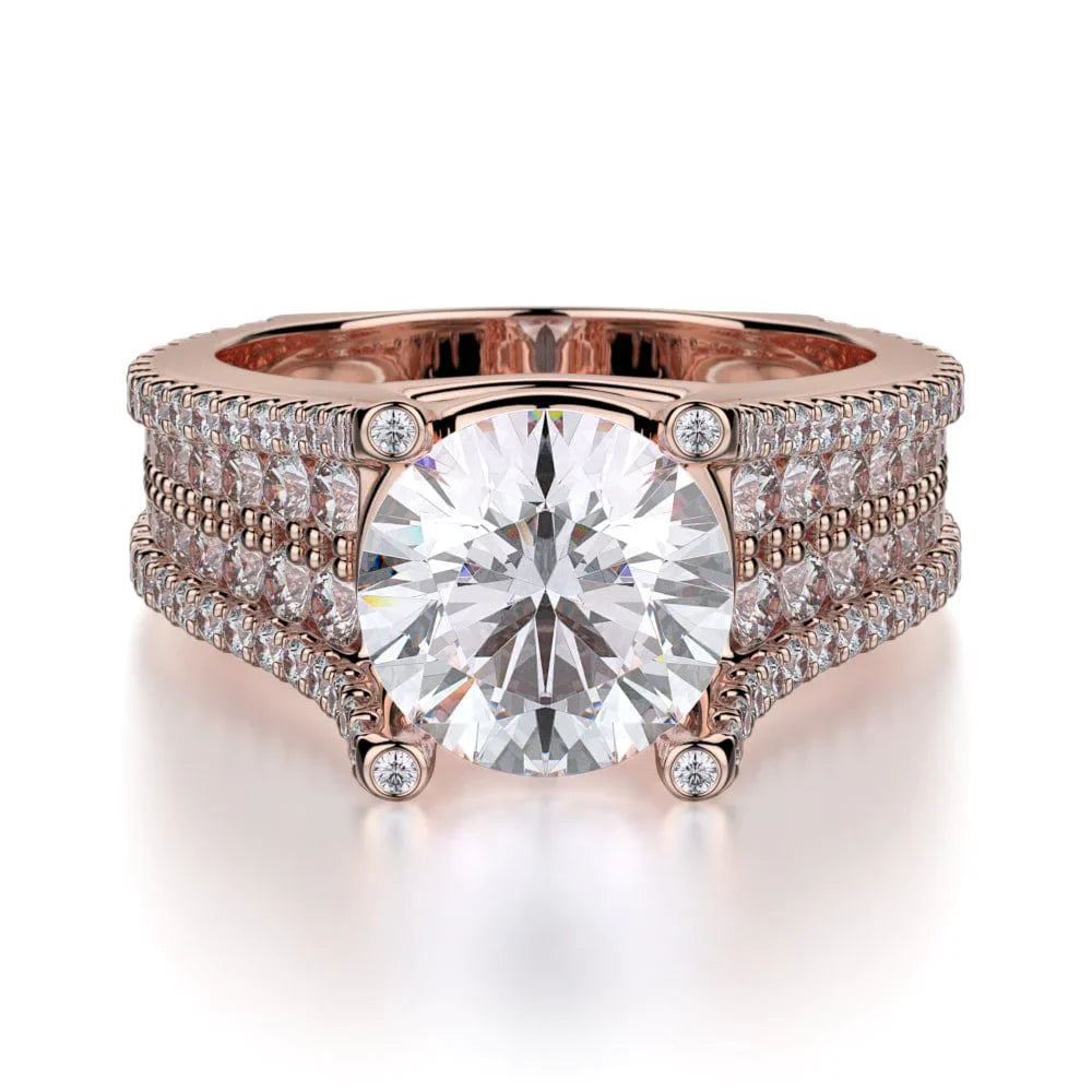 MICHAEL M Engagement Rings Rose Gold Strada R455-2 R455-2RG
