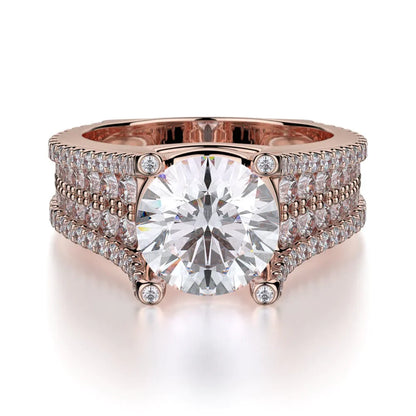 MICHAEL M Engagement Rings Rose Gold Strada R455-2 R455-2RG