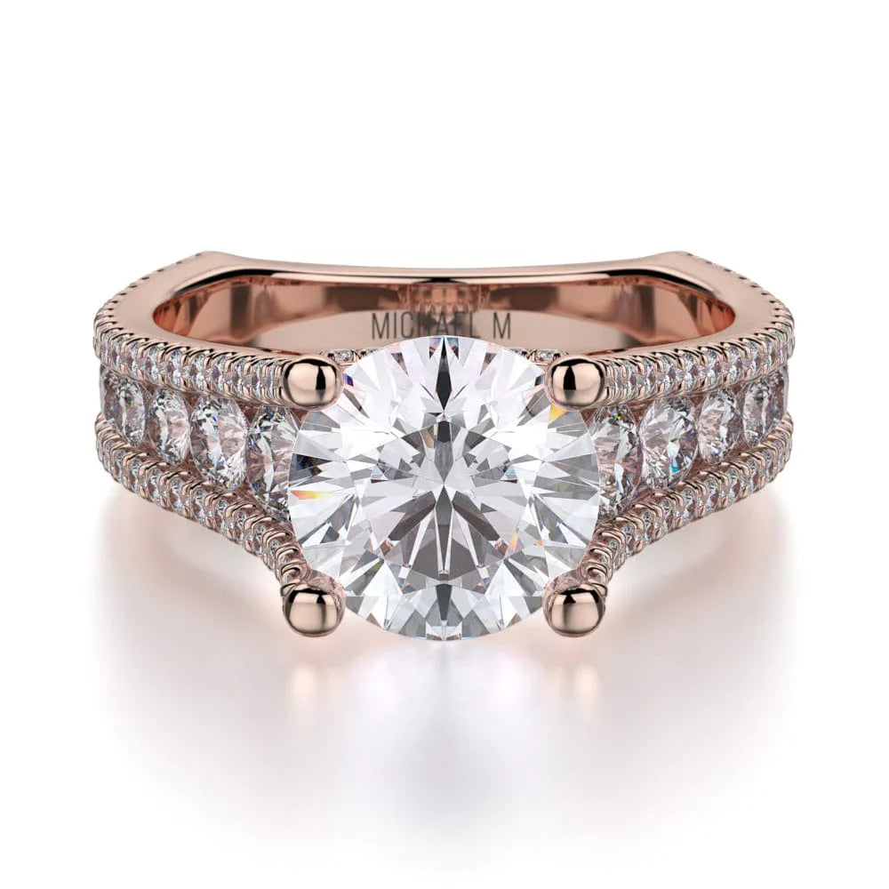 MICHAEL M Engagement Rings Rose Gold Strada R480-2 R480-2RG