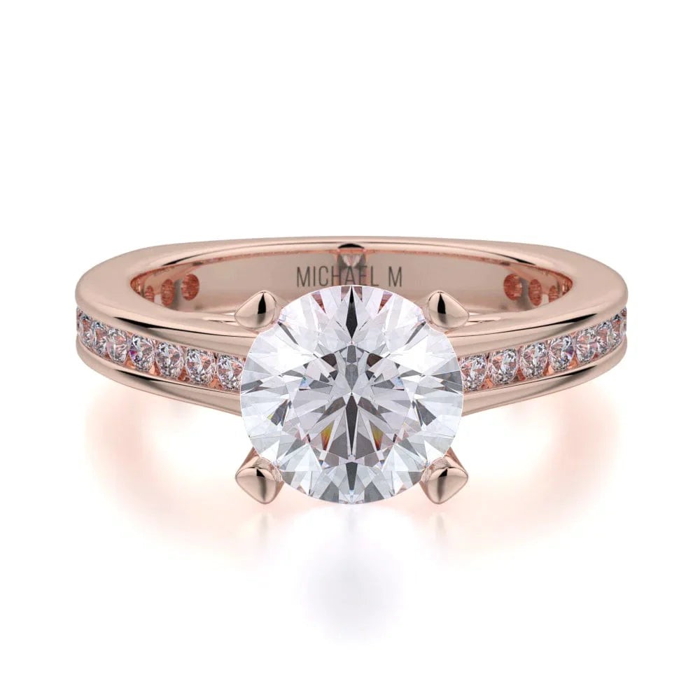 MICHAEL M Engagement Rings Rose Gold Strada R672-1.5 R672-1.5RG