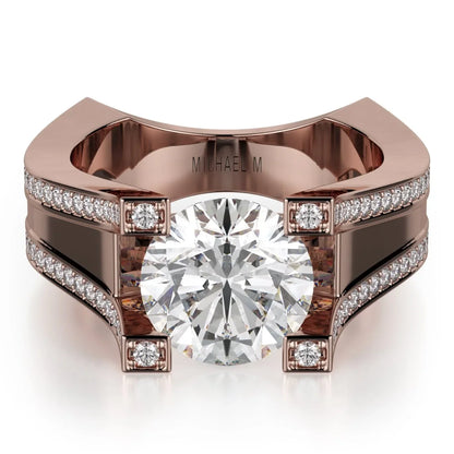 MICHAEL M Engagement Rings Rose Gold Strada R757-2 R757-2RG