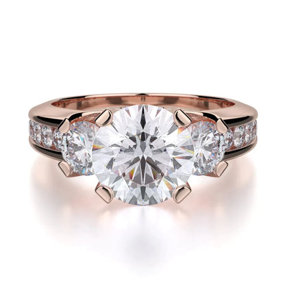 MICHAEL M Engagement Rings Rose Gold Trinity R429-2 R429-2RG