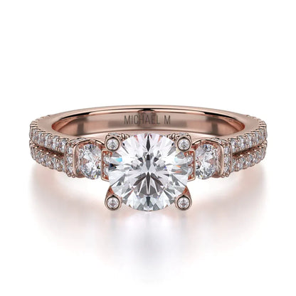 MICHAEL M Engagement Rings Rose Gold Trinity R502-1 R502-1RG