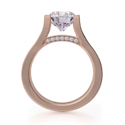 Michael M Pave Round Engagement Ring
