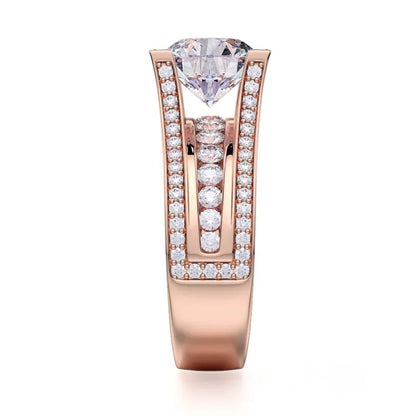 Michael M Pave Round Engagement Ring