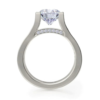 Michael M Pave Round Engagement Ring