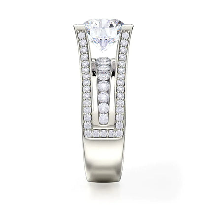 Michael M Pave Round Engagement Ring