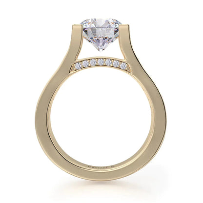Michael M Pave Round Engagement Ring