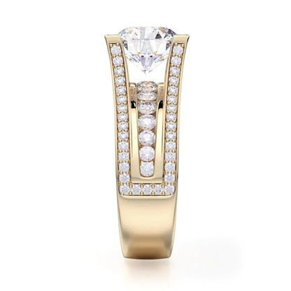 Michael M Pave Round Engagement Ring