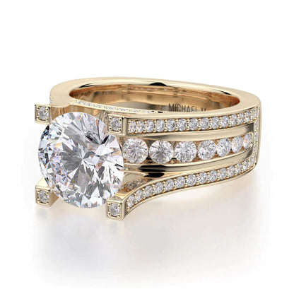 Michael M Pave Round Engagement Ring