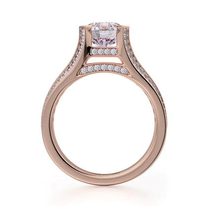 Michael M Pave Round Engagement Ring