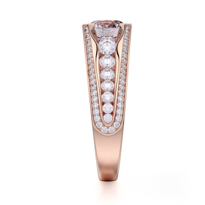 Michael M Pave Round Engagement Ring