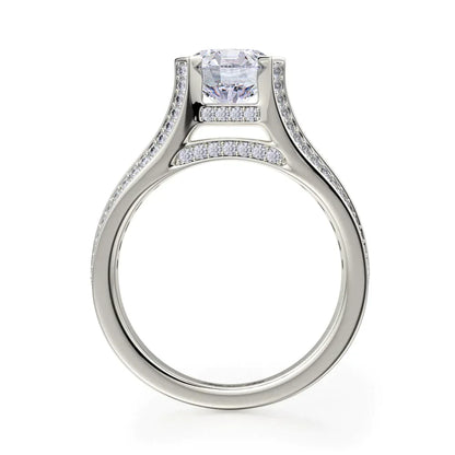 Michael M Pave Round Engagement Ring