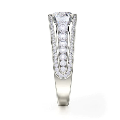 Michael M Pavé Round Engagement Ring