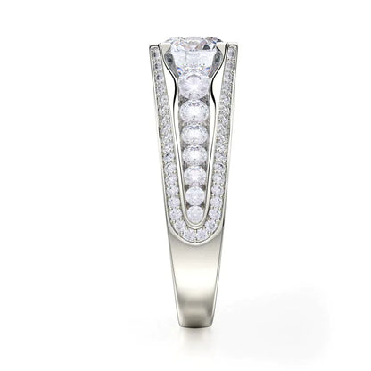 Michael M Pave Round Engagement Ring