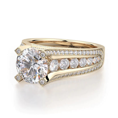 Michael M Pave Round Engagement Ring