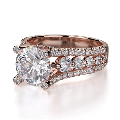 Michael M Bezel Round Engagement Ring