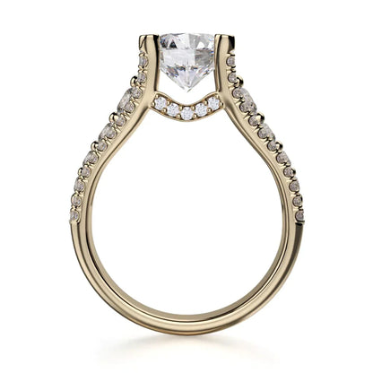 Michael M Bezel Round Engagement Ring