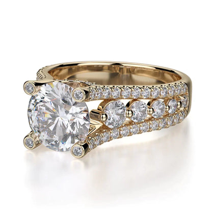 Michael M Bezel Round Engagement Ring
