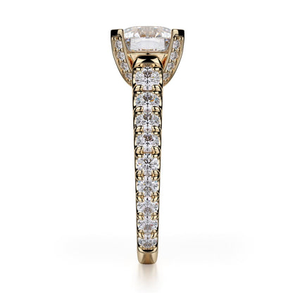 Michael M Prong Round Engagement Ring