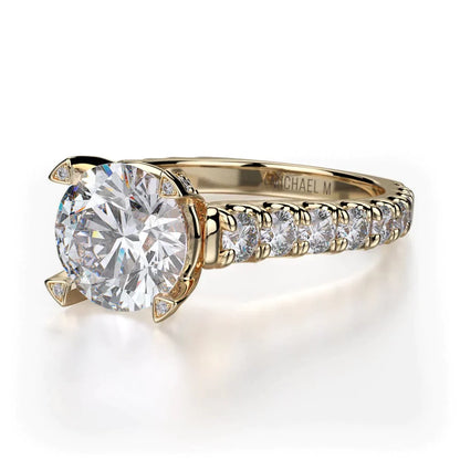 Michael M Prong Round Engagement Ring