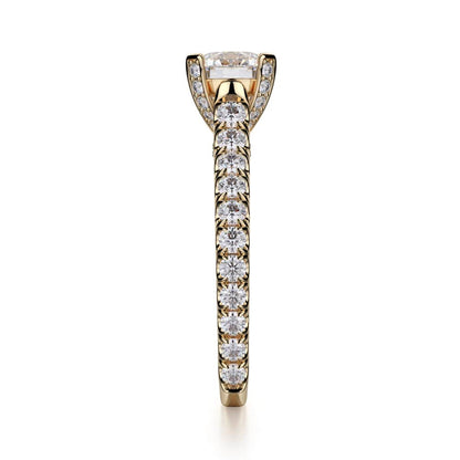 Michael M Pave Round Engagement Ring