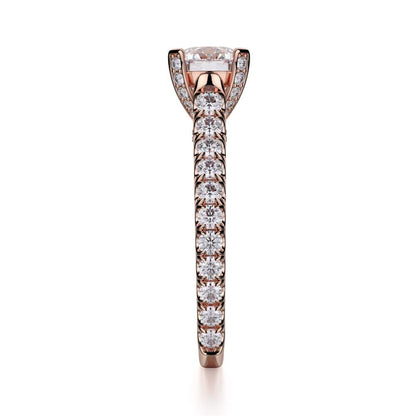 Michael M Pave Round Engagement Ring