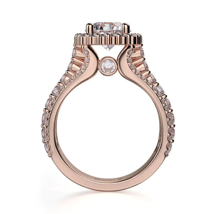Michael M Center Stone Prong Round Engagement Ring