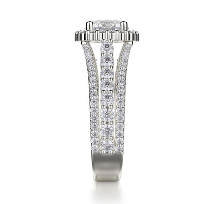 Michael M Center Stone Prong Round Engagement Ring