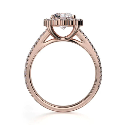 Michael M Prong Round Engagement Ring
