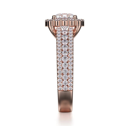 Michael M Prong Round Engagement Ring