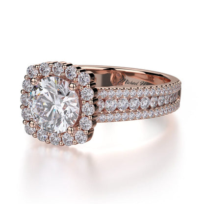Michael M Prong Round Engagement Ring