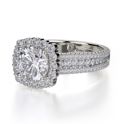 Michael M Prong Round Engagement Ring