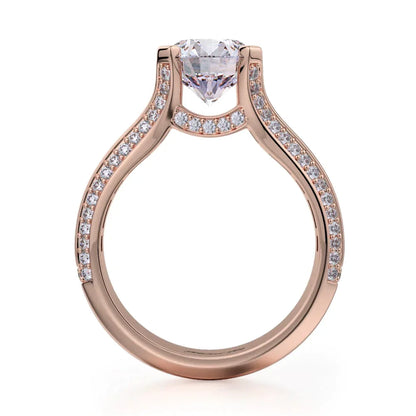 Michael M Pave Round Engagement Ring