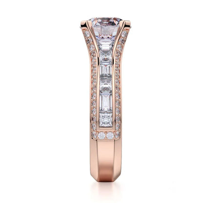 Michael M Pave Round Engagement Ring