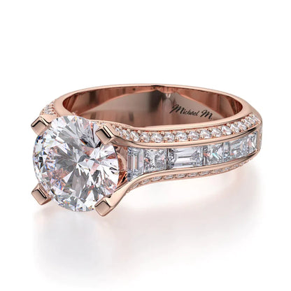 Michael M Pave Round Engagement Ring